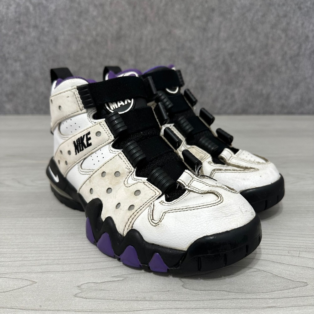 Nike Air Max2 CB 94 Kids 4Y White Purple Basketball Sneakers 309560-105 Barkley